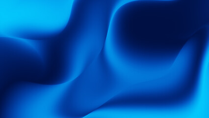 Deep Blue Abstract Fluid Background, Smooth Gradient Waves and Silky Flowing Texture in Modern Minimal Style