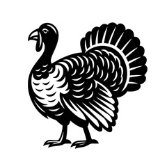 Black and White Turkey Silhouette Vector Illustration

 

 
