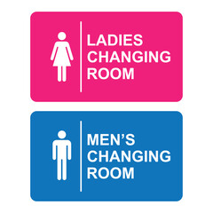 Male female changing room icon.