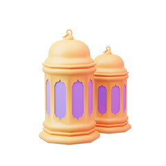 3D Render of Ramadan Lanterns