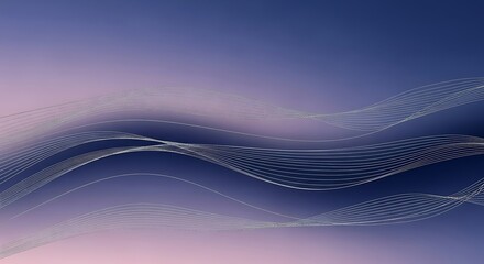 Abstract background with flowing, translucent white waves on a blue and purple gradient.