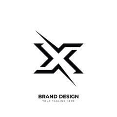 Modern Letter X sporty with arrow shape monogam logo