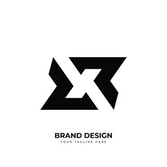 Modern Letter Xr negative space branding logo