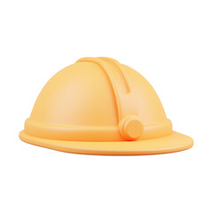 3D Rendering of a Yellow Hard Hat