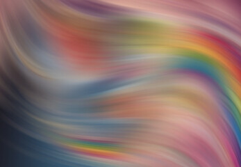 Obraz premium Abstract swirling rainbow hues with soft focus