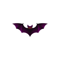 Halloween vampire bat symbol icon flat vector design.