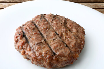 beef minced meat burger as american food 
