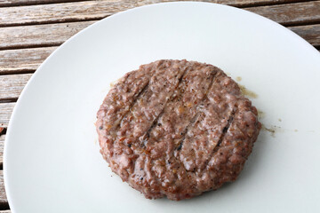beef minced meat burger as american food 