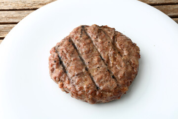 beef minced meat burger as american food 
