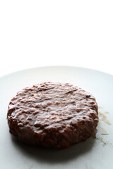 beef minced meat burger as american food 