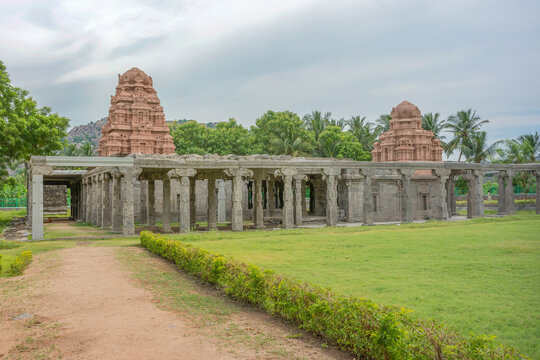 Gingee, Tamil Nadu, India - October 9, 2013: Gingee Fort. Shri Ekambaraswar Temple