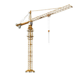 Tower Crane isolated, PNG 