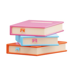 Stack of 3D Rendered Books