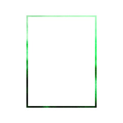 Abstract Rectangular Border with Green Glitter Gradient