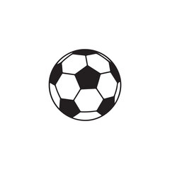 Fototapeta premium Classic black and white soccer ball graphic design a bold silhouette