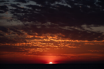 sunset over the lake