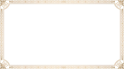 Golden Ornate Frame with Transparent Backdrop