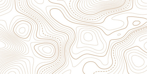 Fototapeta premium Topographic gold luxury map background. Geographic abstract pattern. Modern design with White background with topographic wavy pattern design. 