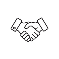 Naklejka premium Handshake Vector Icon: Agreement, Deal, Business, Partnership and Collaboration