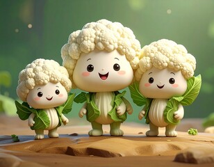 Kalafiorki, figurki do zabawy dla dzieci 