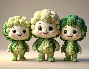 Kalafiorki, figurki do zabawy dla dzieci 