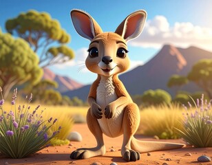 Kangurek jako pluszowa figurka dla najmłodszych do zabawy