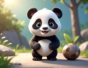 Urocze figurki przedstawiające misie panda jako zabawki dla dzieci