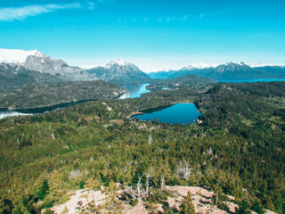 Breathtaking panoramic views of the lake and surrounding mountains from Cerro Campanario in...