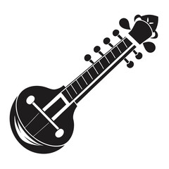 Naklejka premium Sitar Vector Illustration