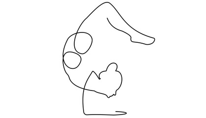 Elegant yoga pose minimalist art, promoting wellness and flexibility for modern lifestyles, inspiring mindfulness and balance, perfect for health and fitness content