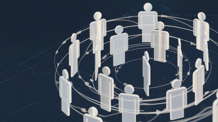 Futuristic white gold and silver AI hologram symbolizing agentic autonomy teamwork and human partnership representing intelligent collaboration and advanced digital technology innovation concept 