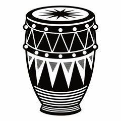 Creative details conga drum Vector Illustration