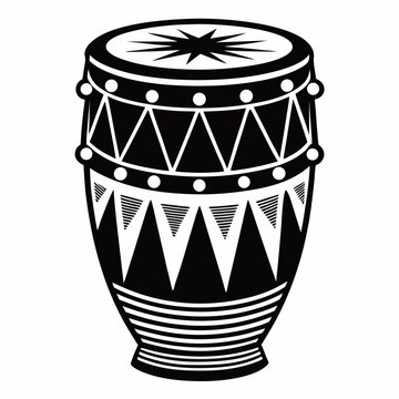 Creative details conga drum Vector Illustration