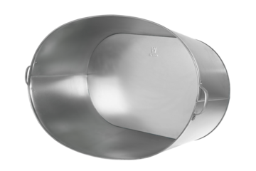 galvanized metal basin with handles, bathtub, laundry and washing container, insulated on a white background