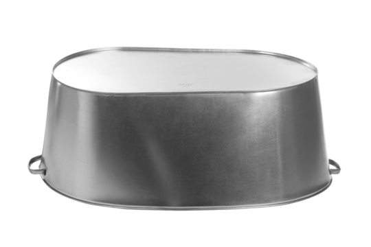 galvanized metal basin with handles, bathtub, laundry and washing container, insulated on a white background - Powered by Adobe