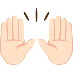 Open Hands With Fingers Spread Facing Forward With Sparkle Effect On Transparent Background Human Gestures Expression And Emotion Symbol