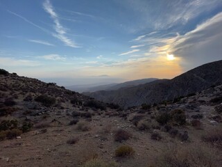 sunset in the mountains