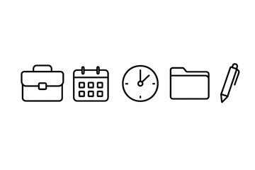 Black background with white abstract geometric shapes and lines forming a stylized clock face illustration