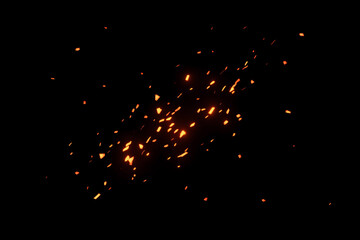 Realistic Fire Sparks Overlay Texture for Visual Effects