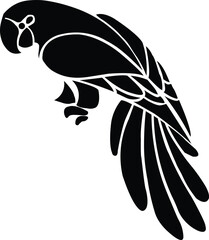 Black parrot silhouette