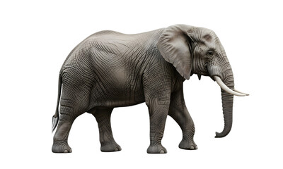Fototapeta premium Isolated african elephant walking , elephant isolated on transparent