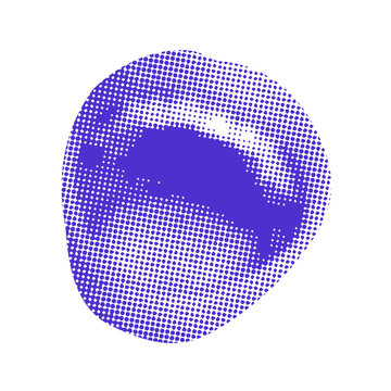 Halftone laugh mouth expression