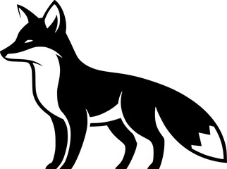 Obraz premium Fox | Minimalist and Simple Silhouette - Vector illustration 