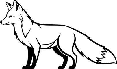 Fox | Minimalist and Simple Silhouette - Vector illustration
