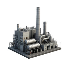 Modern industrial factory building energy production