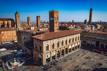 Streets, roofs and towers in the old city Bologna, Tuscany, Italy © alexlibris
