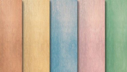 Abstract Vertical Color Panels, Soft Textures, Subtle Gradients, Calm Composition.