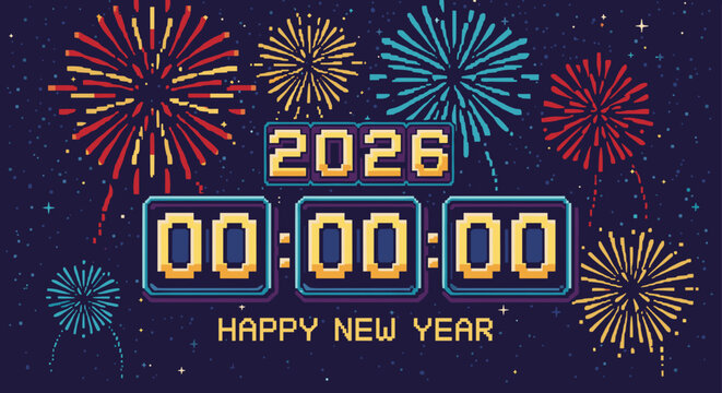 New year countdown clock