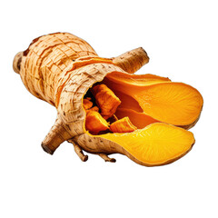 Abstract form with golden sections on a black background