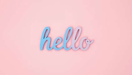 Pastel Pink Serenity with Scripted Charm, a Touch of Light Blue Gradient.